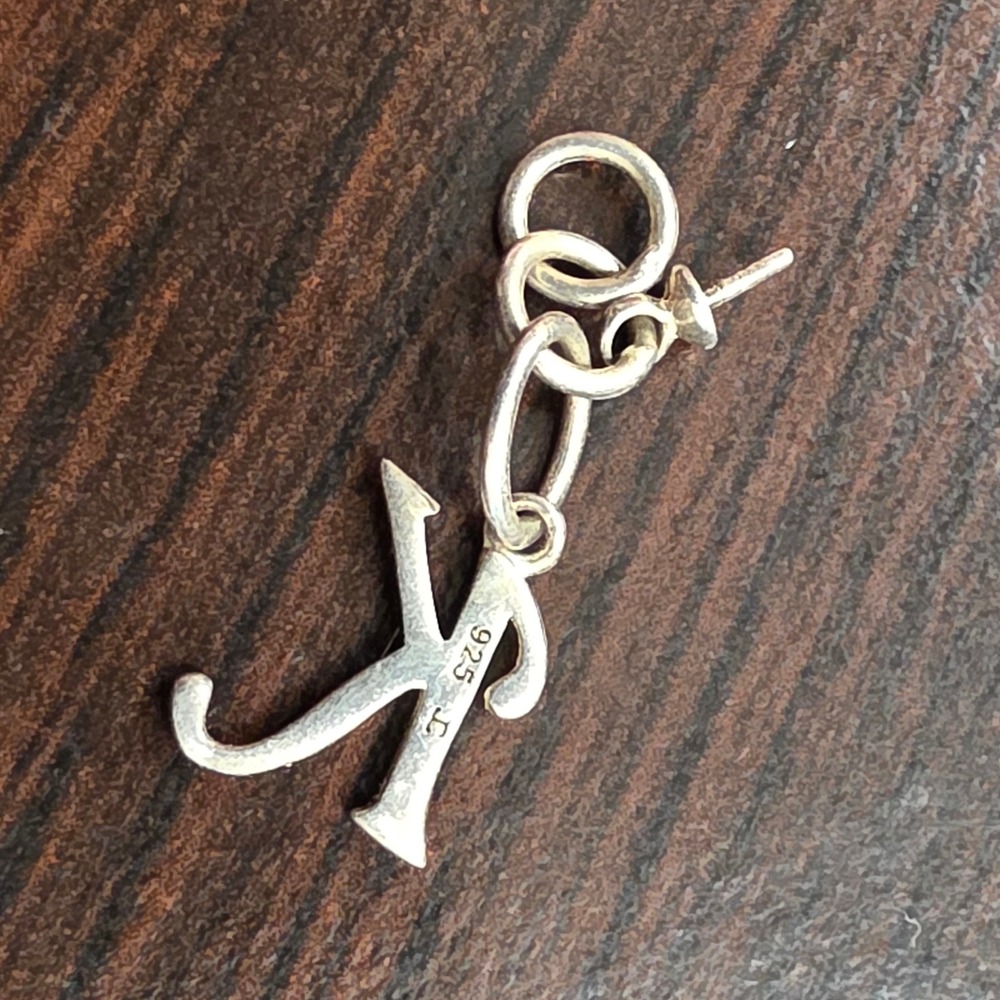 Sterling Silver Script Initial K Pendant Charm 925 Letter K Hallmark 0.72g - Picture 13 of 16